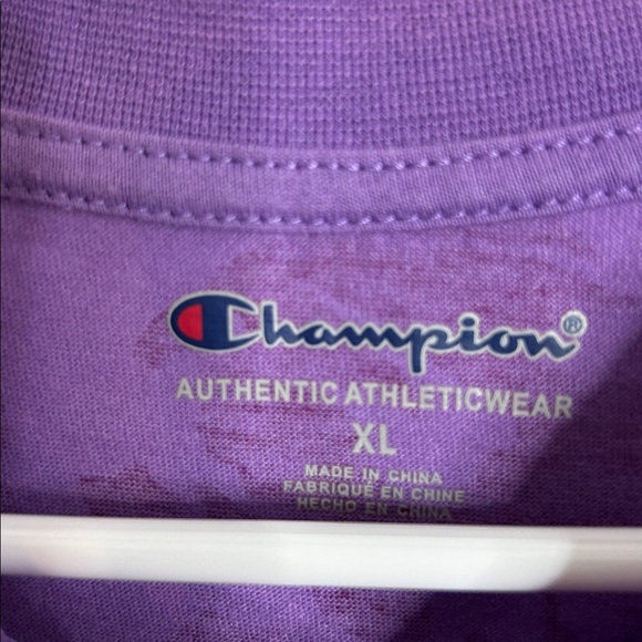 Champion Purple Camouflage T-Shirt Logo XL - Picture 2 of 4